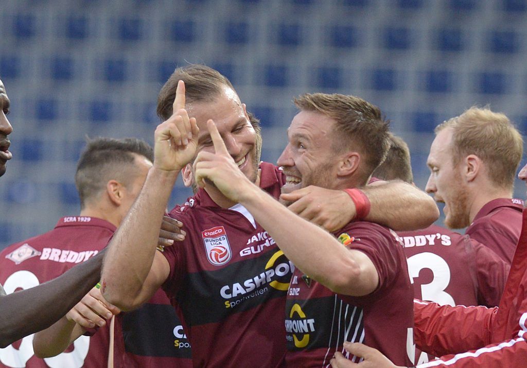 Altach holt einen Punkt in St. Pölten,­ dank Doppelpack Danilo Carando (r.). »C1