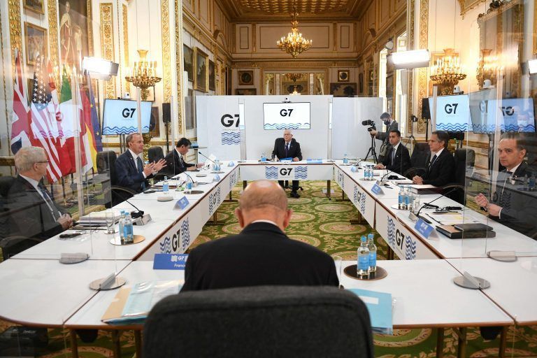 Erstmals seit zwei Jahren trafen die Minister der sieben führenden Industriestaaten auch wieder physisch aufeinander. reuters