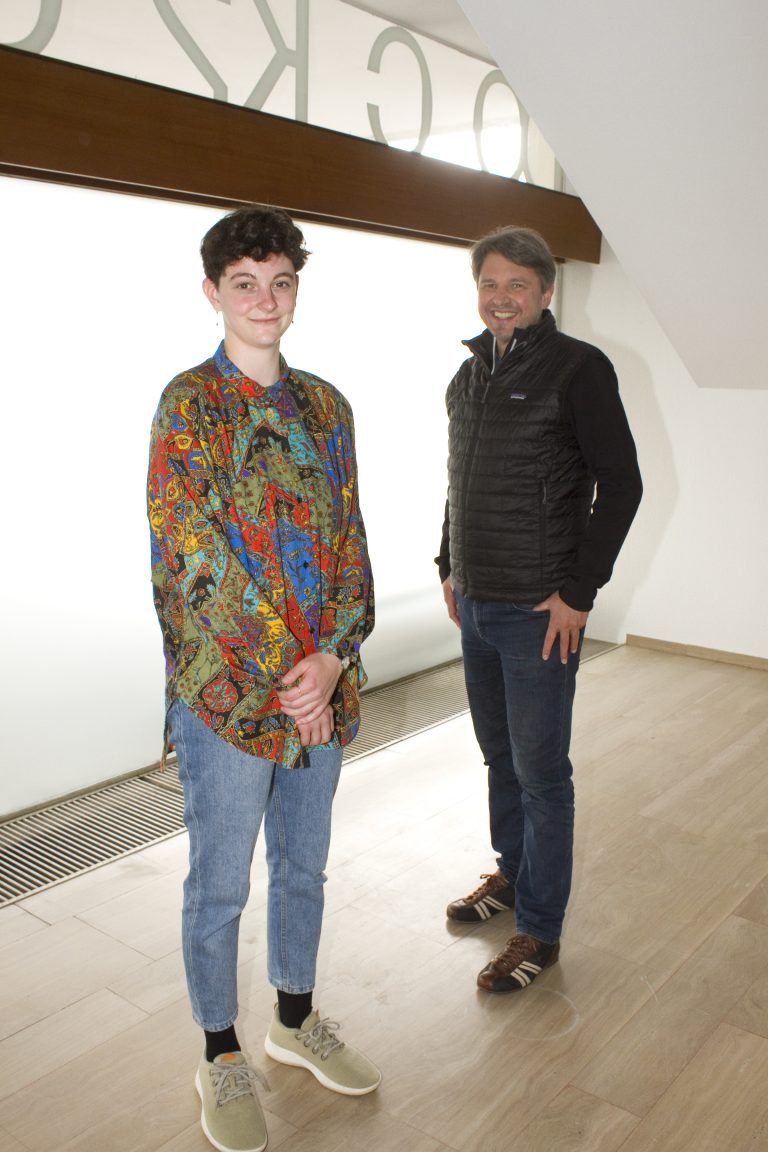 Aurelia Bösch und Bürgermeister Kurt Fischer.