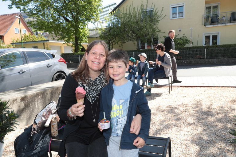 Nadine Pichler und ihr Sohn Henrik kamen ebenfalls.