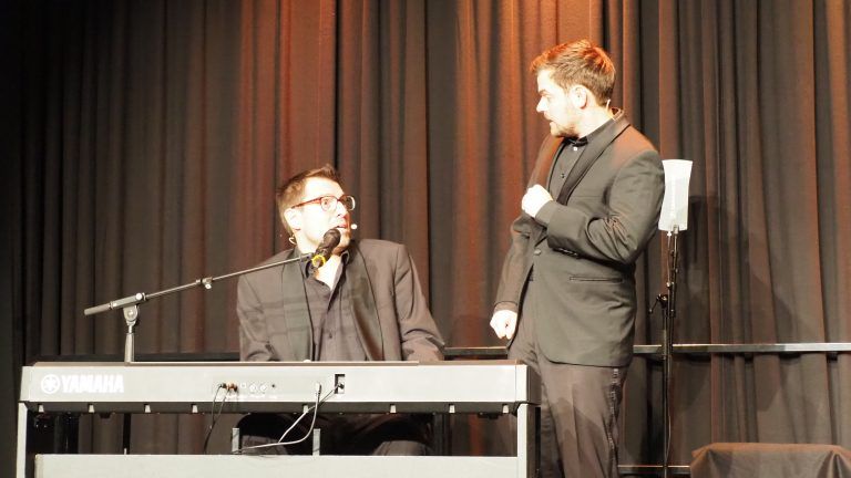 Flo und Wisch alias Florian Fröhlich und David Krammer feierten mit ihrem Programm „Lockvögel“ im Altacher KOM Vorarlberg-Premiere.<span class="copyright">Egle</span>