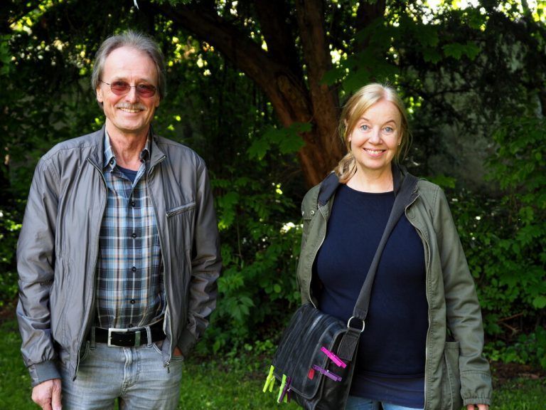 Bildhauer Martin Mittendorfer und Künstlerin May-Britt Nyberg Chromy.