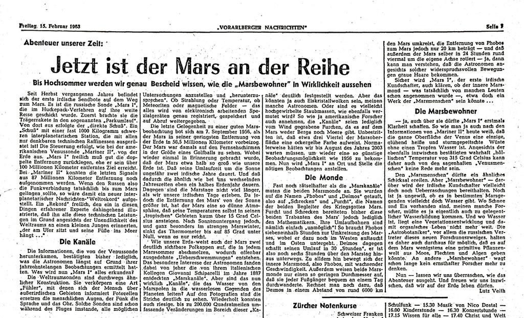 Als Vorarlberg vom Mars träumte