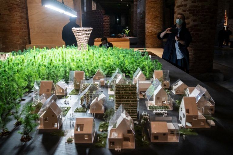 Im Pavillon von Dänemark wird gefragt, was die Natur uns lehrt. AFP/Bertorello