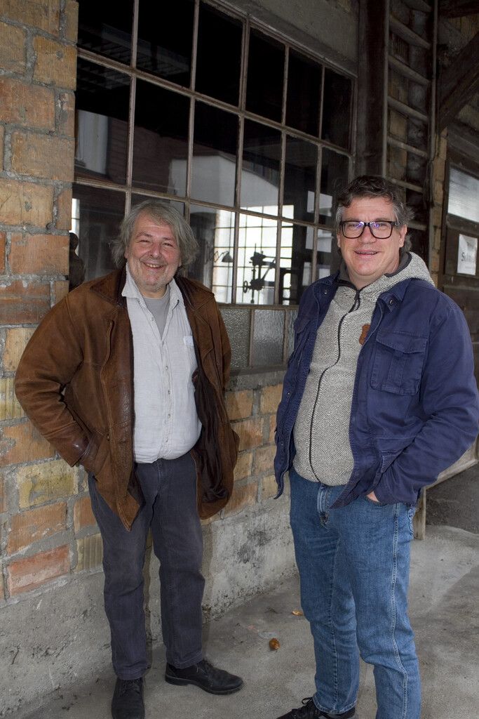 Kurator Günther Blenke (l.) und Organisator Dieter Heidegger.