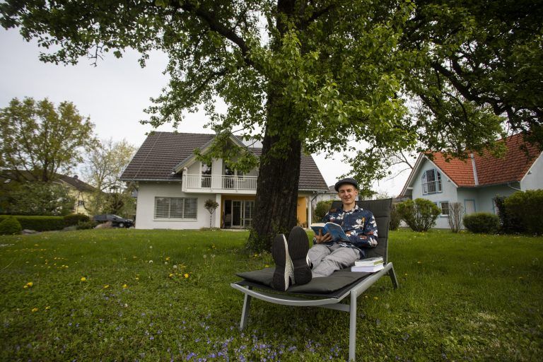 Die Idee zum Projekt kam dem 21-Jährigen im Garten seines Elternhauses in Höchst. VN/Paulitsch 