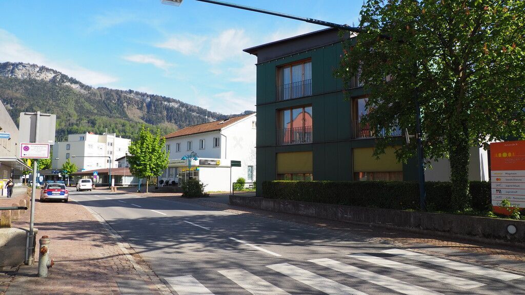 Ortszentrum in der Warteschleife