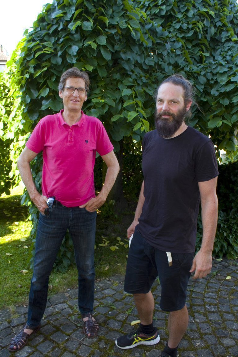 Kunstfotograf Günter König (l.) und Peter Wehinger genossen das Ambiente.