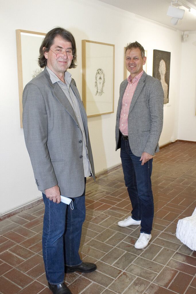 Die Kuratoren Harald Gfader (l.) und Rudi Malin.
