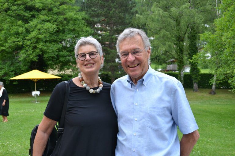 Künstlerin Heidi Comploj und Georg genossen das Konzert.