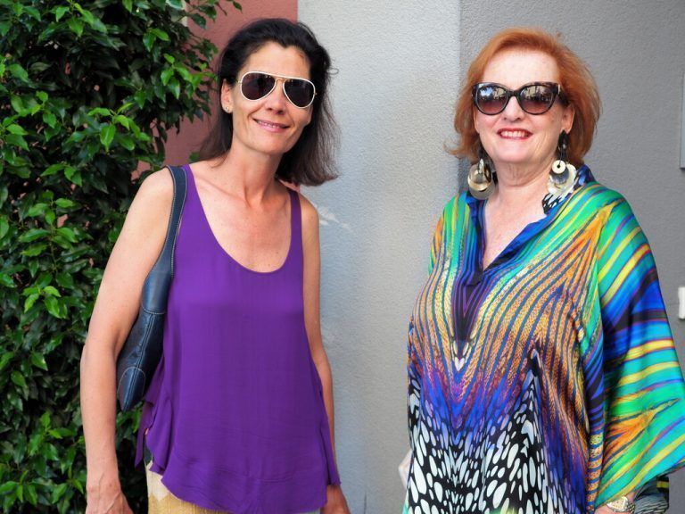 Pilar Zerpa und Lilli Heinz kamen gut gelaunt.