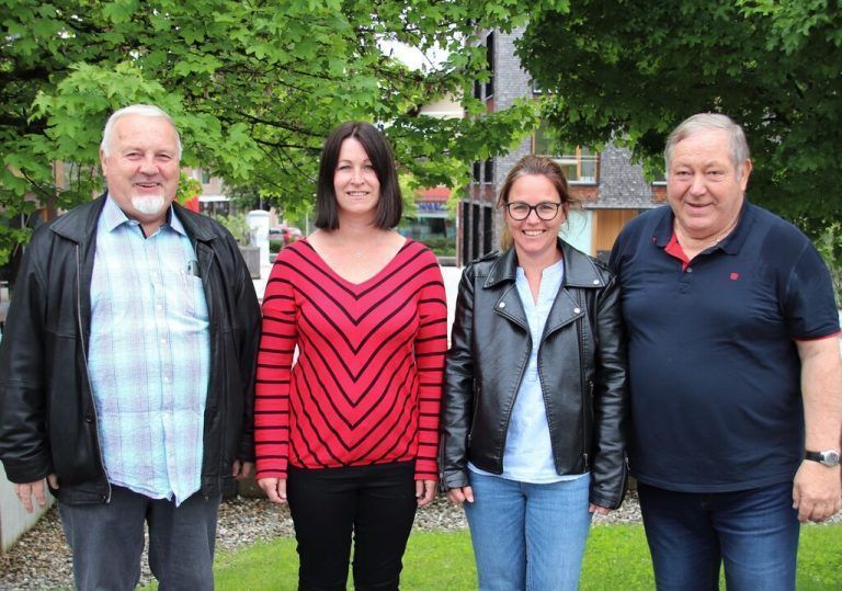 Vereinsobleute-Quartett: Manfred Madlener, Daniela Lehner, Claudia Gunz und Helmut Leite.