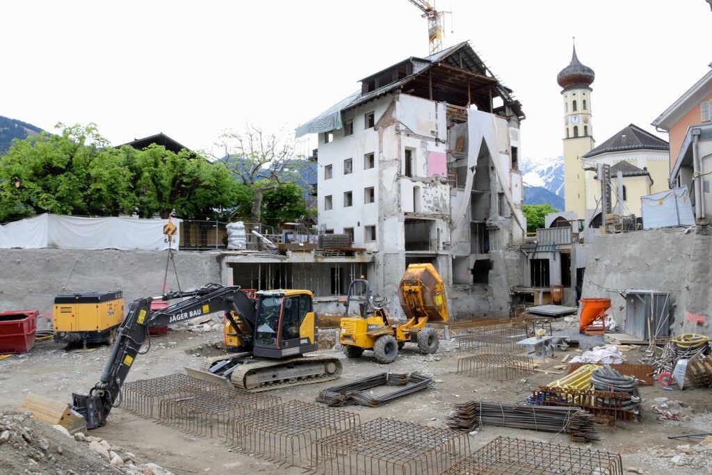 Megabaustelle im Schrunser Ortszentrum