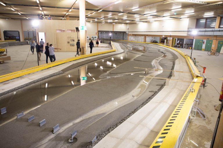 Rhesi-Halle Dornbirn mit Koblach-Modell