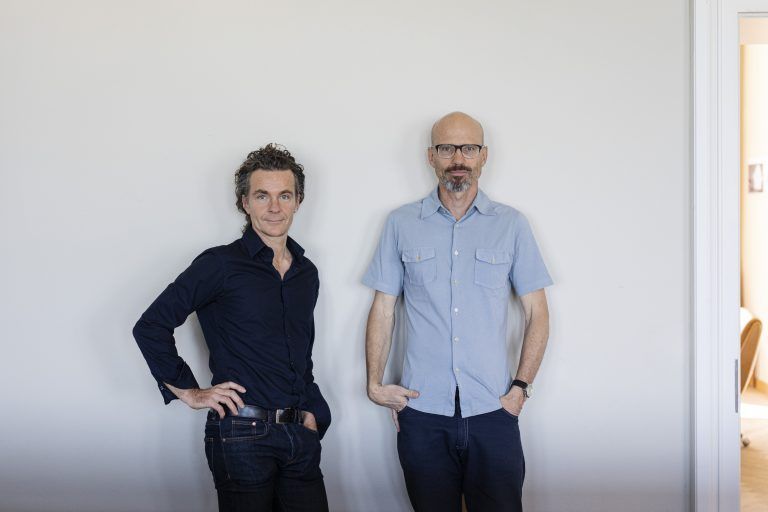 Die Bregenzer Architekten Elmar Ludescher und Philipp Lutz. FA