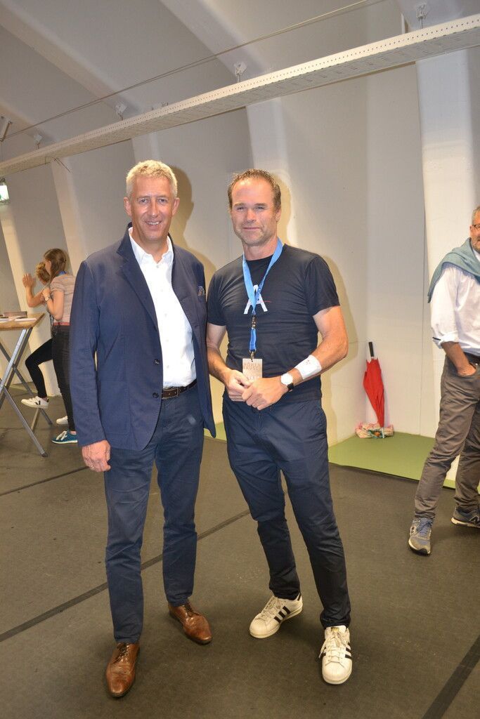 Gemeindechef Stefan Jochum (l.) und Christoph Tratter.