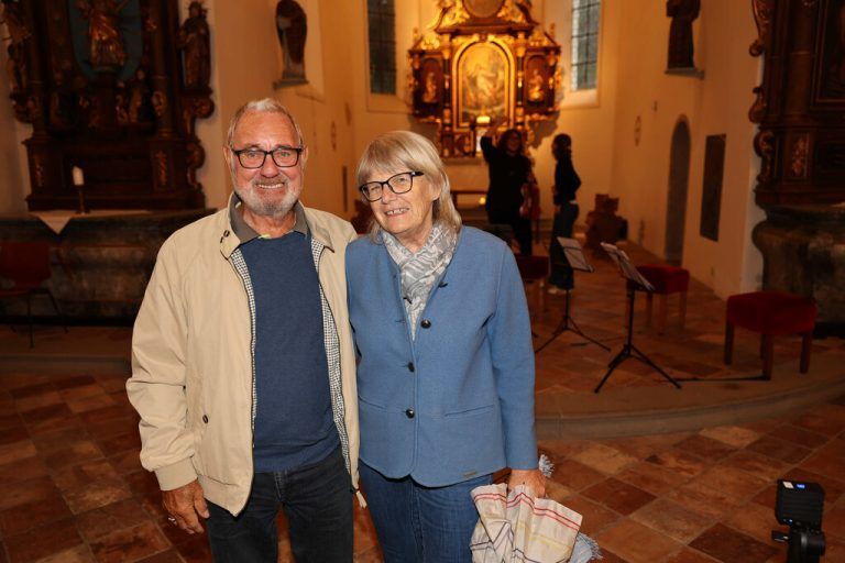 In der Tostner Kirche hatten sich auch Sigi und Ingrid Winsauer eingefunden.