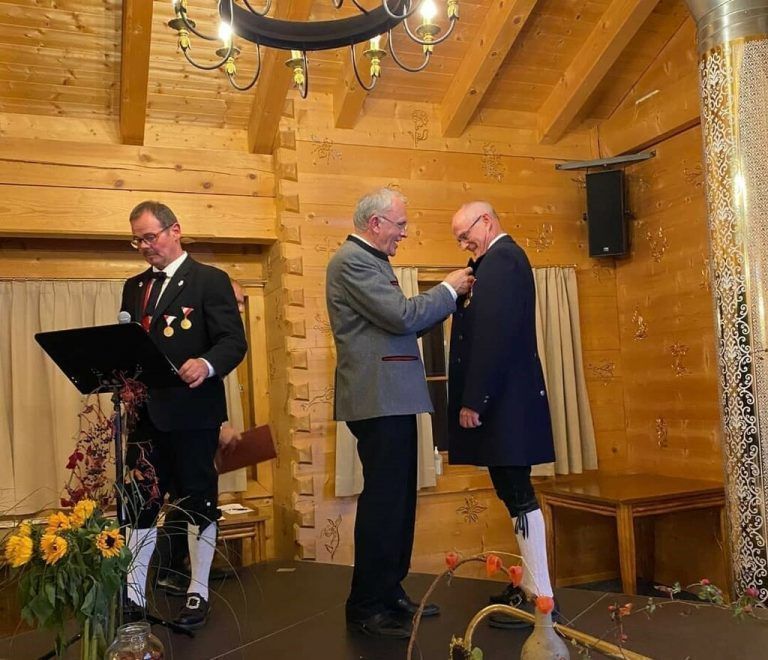 40 Jahre Musikant: Stv. Kapellmeister Gerhard Harrer wurde für sein Engagement geehrt. BMV Bludesch