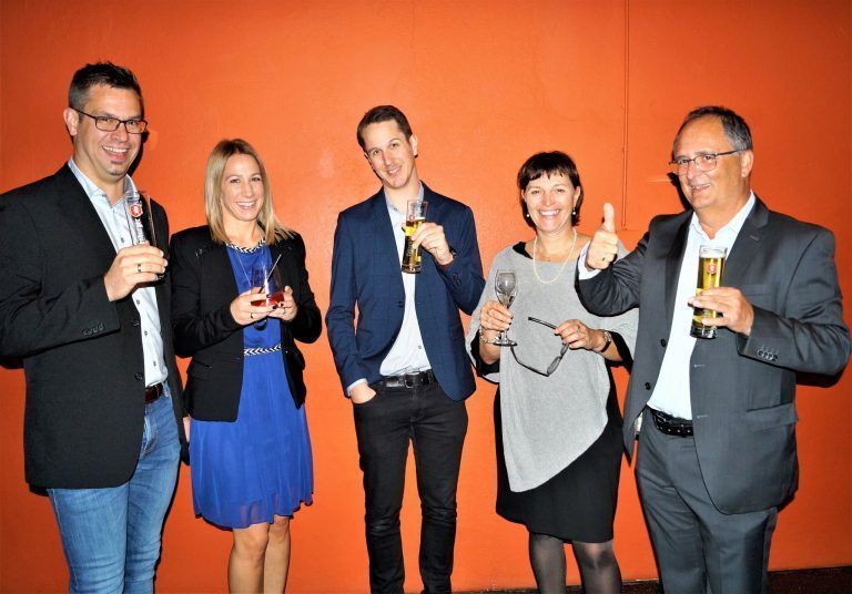 Gregor und Julia Singer, Christian Blank, Judith und Bernhard Morscher feierten 25 Jahre.