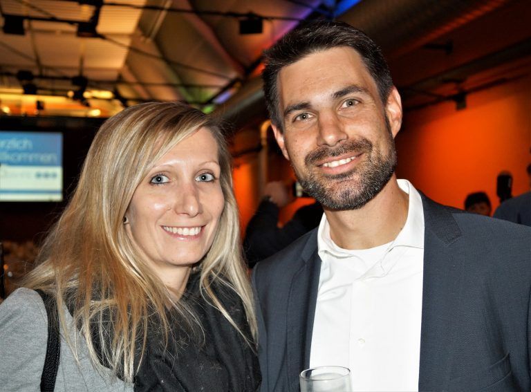 Mario Kätzle (Leitung IT illwerke vkw) und Eva Palm waren beeindruckt von der Veranstaltung.