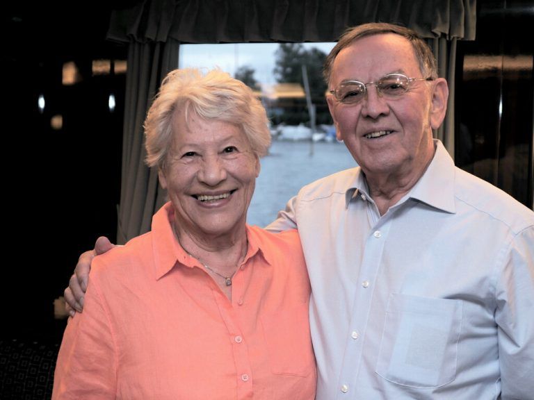 Besucher-Duo: Maria und Albert Hämmerle.