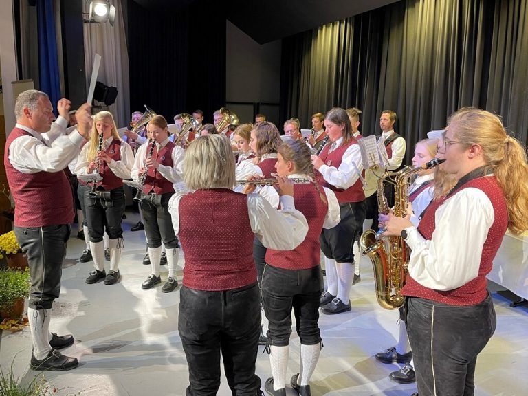 Zu einem Spontankonzert ließ sich der MV Frastanz hinreißen.