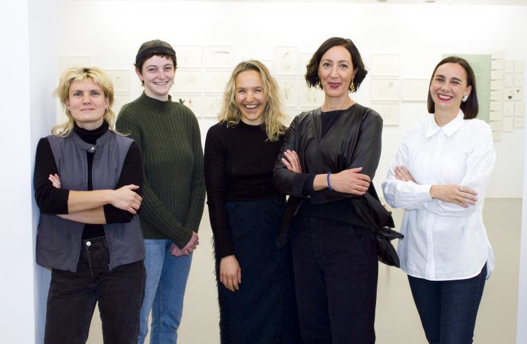 Anne Zühlke (l.), Aurelia Bösch, Daniela Fetz, Kathrin Dünser und Claudia Voit organisierten die eindrucksvolle Ausstellung. Franc
