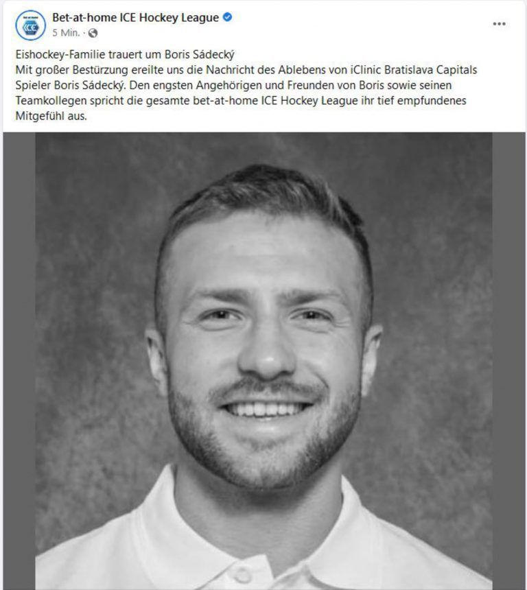 Die Bratislava Capitals trauern um Boris Sádecky.