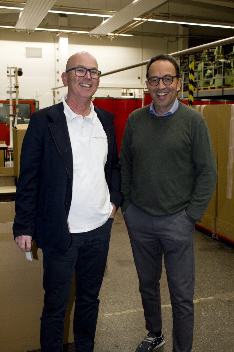 Stefan Oberhuber (l.) und Markus Amann beim Rundgang.