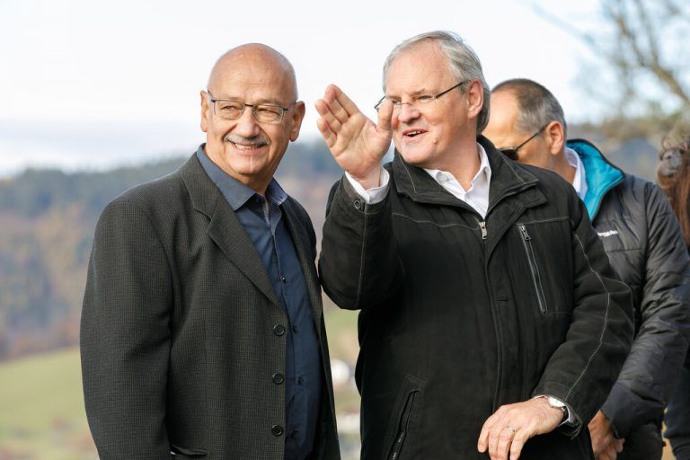 Bgm. Ellensohn und LT-Präsident Sonderegger.