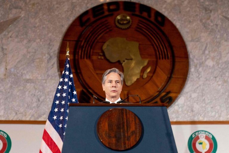 US-Außenminister Antony Blinken ruft afrikanische Staaten zu demokratischen Reformen und zur Achtung der Menschenrechte auf. AFP