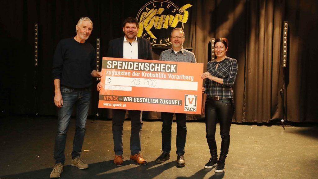 Spendenübergabe für Krebshilfe „ohne Musi“