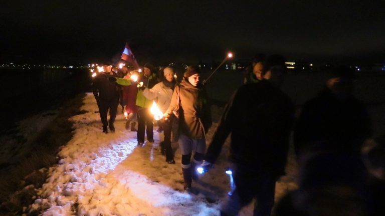 Fackelmarsch gegen Coronamaßnahmen, Lustenau/AU