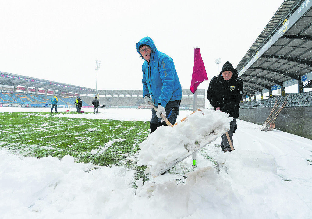 Schnee bedroht Altach-Spiel