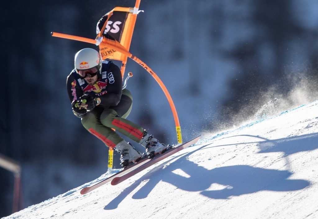 Marcel Hirscher  fuhr als Vorläufer über die Streif. »C1