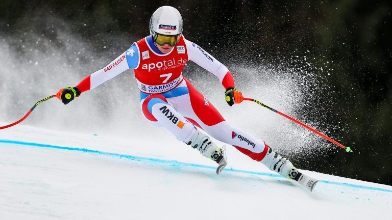 Corinne Suter war auf der Kandahar-Piste von Garmisch nicht zu besiegen. <span class="copyright">ap</span>