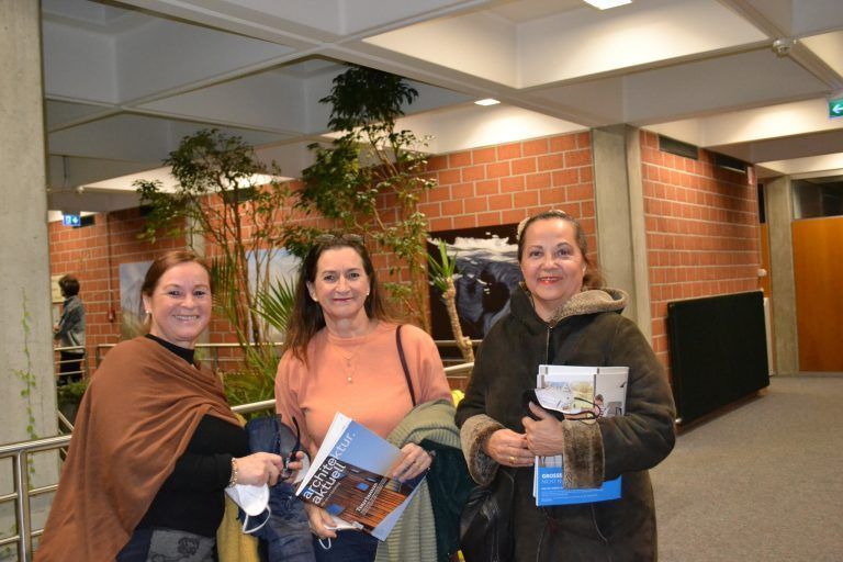 Künstlerkolleginnen Marina Neff, Margit Chen und Brigitte Penz.
