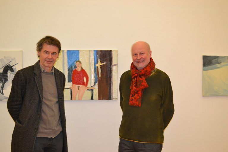 Albrecht Zauner (l.) und Manfred Egender waren ebenso bei der Vernissage.