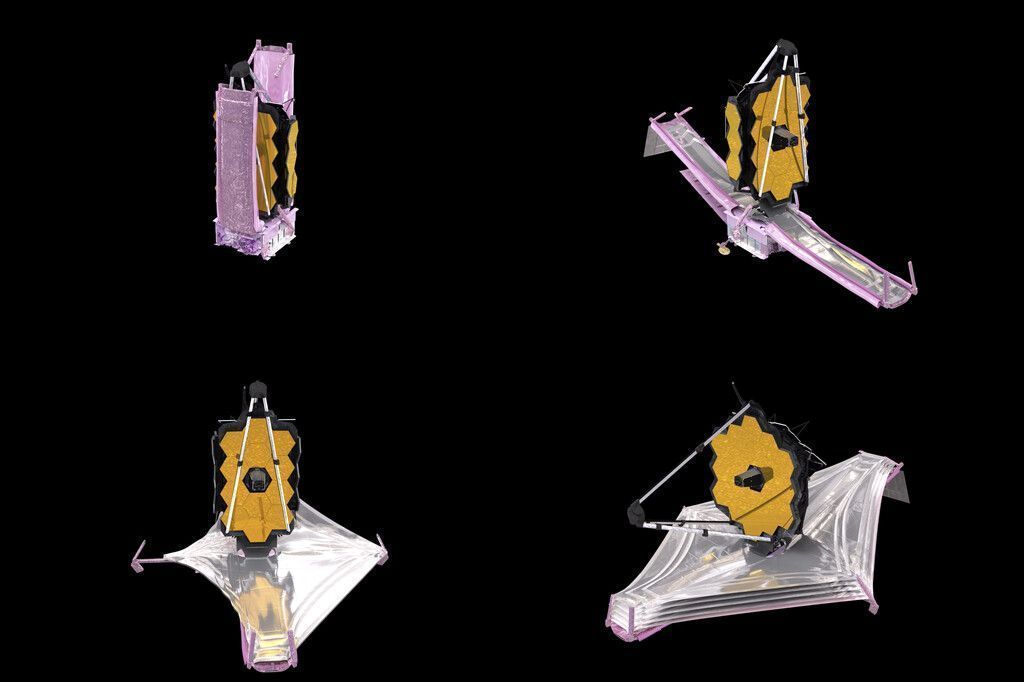 Sonnenschild des James-Webb-Weltraumteleskops voll entfaltet