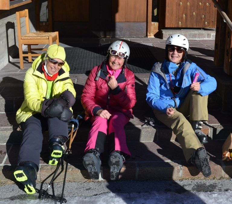Marlene Rockenschaub (l.) sowie Kristl Moosbrugger und Döri Rieff.