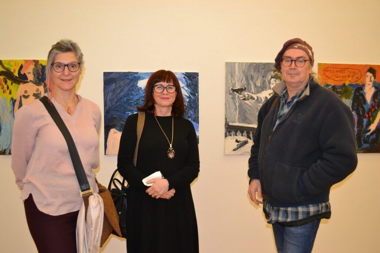 Martina Lehner (l.), Pädagogin Susanne Amann und Künstler Thomas Kapeller.