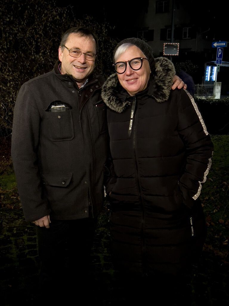 Sibylle und Karl Ladenhauf nützten die Gelegenheit auf Kunst.