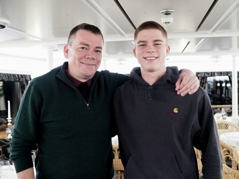 Klaus Lingg mit Sohn Maximilian waren ebenso begeistert.