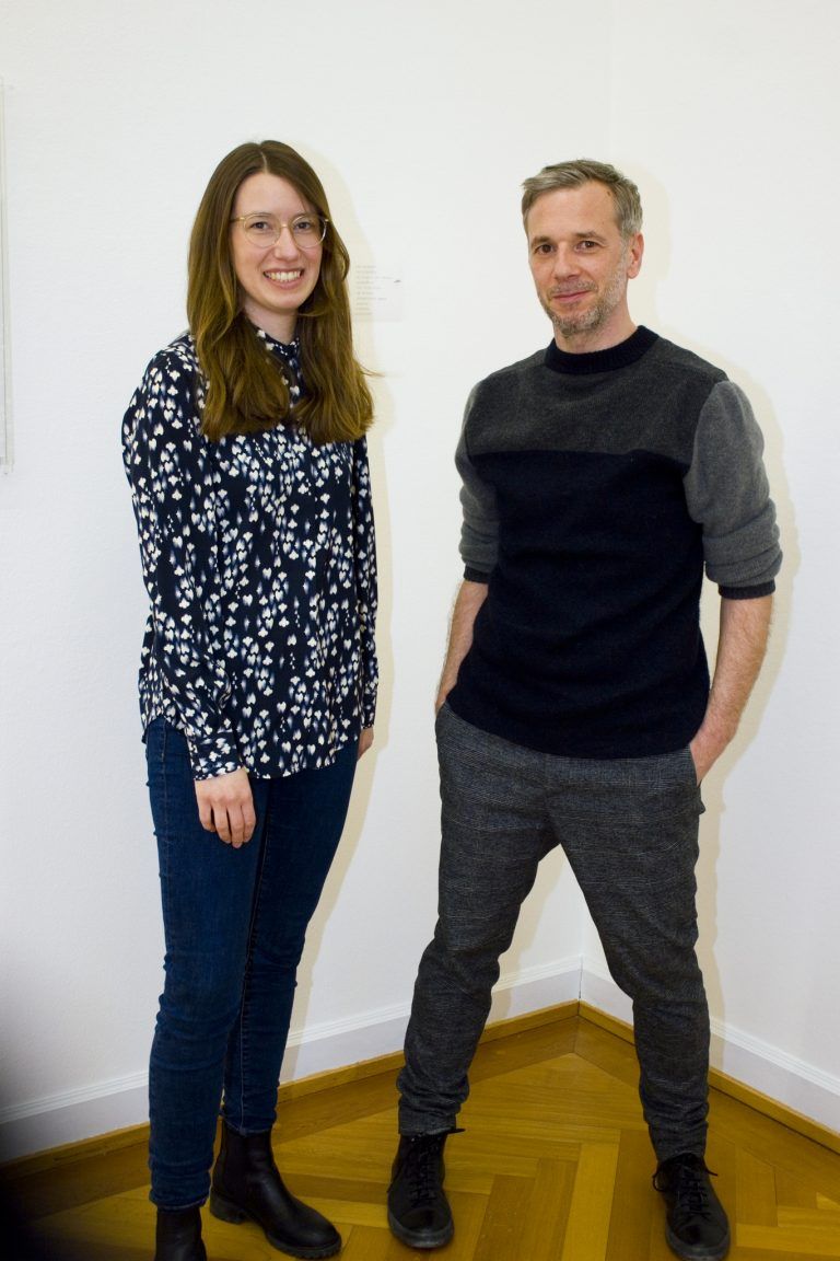 Sarah Kirsch (BVKV) und Künstler Marko Zink.