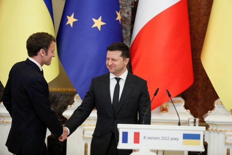 Das Gespräch zwischen Emmanuel Macron und Wolodymyr Selenskyj blieb ohne Durchbruch. reuters