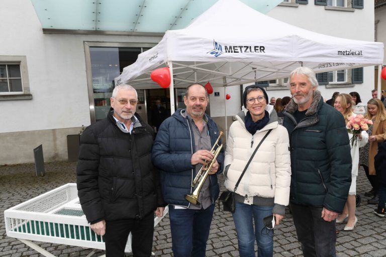 Erwin Hinteregger, Rainer Sonderegger mit Helene und Armin Wille.