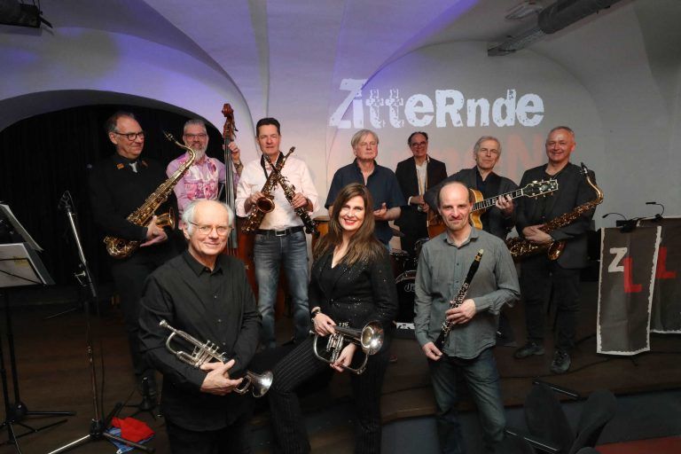 Bobby Graf, Isabella Pincsek, und Emil Scheibenreif (vorne) sowie Bertold Bischof, Johannes Schuricht, Oswald Kessler, Peter Ludescher, Thomas Fussenegger, Rupert Tiefenthaler und Georg Vith. AME