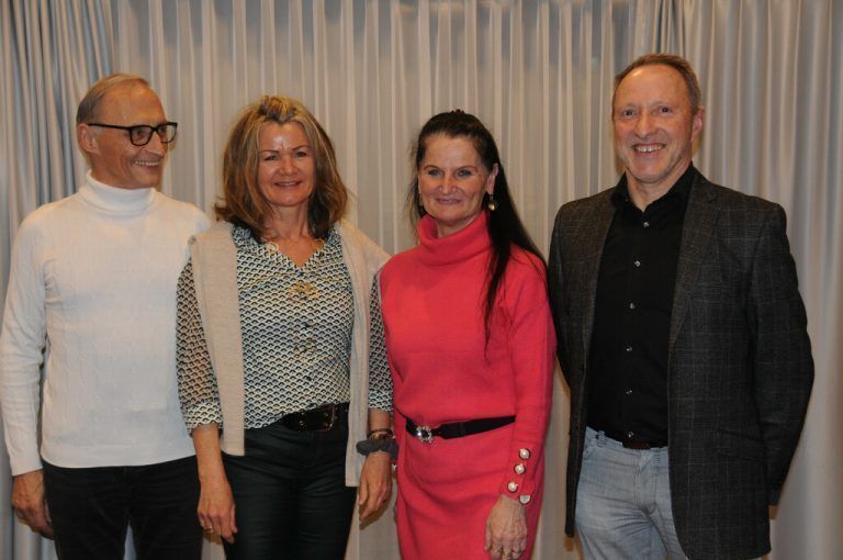 Der frisch wiedergewählte Vorstand des Tanzclubs Blau-Gold: Franz Steinbichler, Melitta Fitz, Ria Steinbichler und Eugen Kathan. TSC Blau-Gold Dornbirn-Lustenau-Koblach