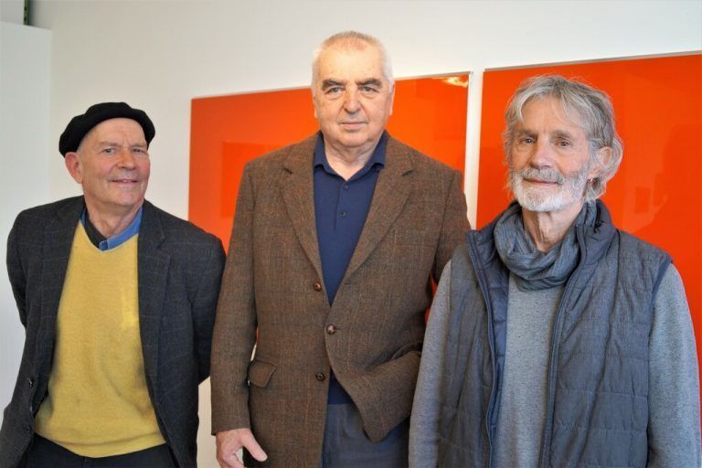 Die drei anwesenden Künstler Lissy, Kölbl und Ludescher.
