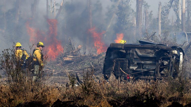 Durch die Trockenheit in Florida sind heftige Waldbrände ausgebrochen. ap